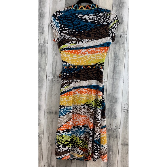 BCBGMaxAzria Multicolor Wrap Dress XS - Picture 4 of 5